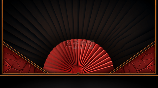 中国风传统古典扇面纹理背景9