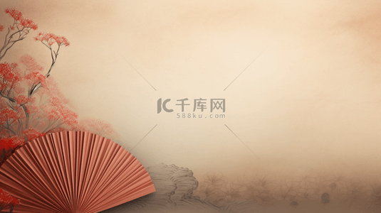中国风传统古典扇面纹理背景10