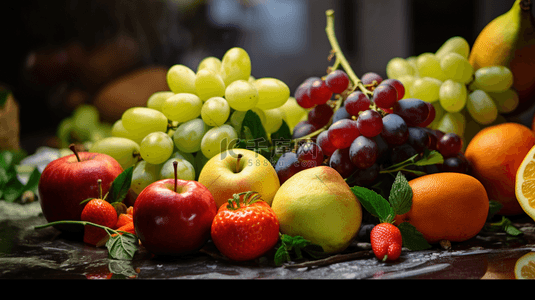 果实图片背景图片_秋季丰收的水果图片2