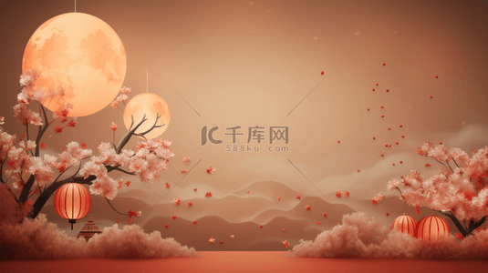 中秋节赏月中国风背景15