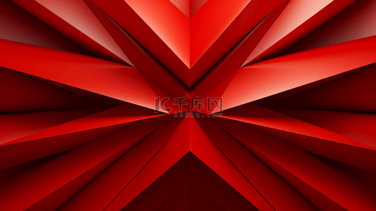 红色立体万花筒几何抽象背景2