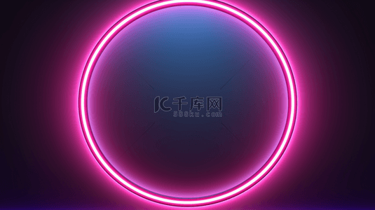 彩色圆圈霓虹灯电商展示框背景7