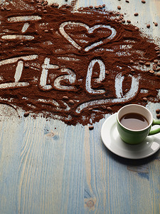 我喜欢写在咖啡渣上的意大利