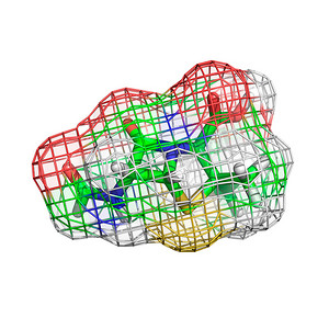 粒子ppt摄影照片_青霉素分子