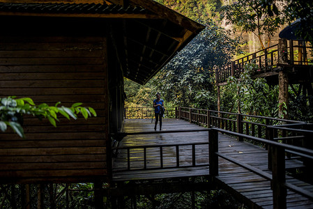 旅行记摄影照片_板农梁国家公园大本营树屋昌帕萨克省帕克松老挝