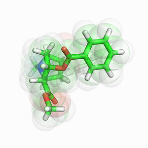 药物分子摄影照片_可卡因分子