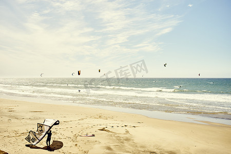 美国加利福尼亚州帕西菲卡风筝冲浪者美景
