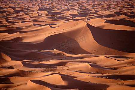 沙漠之路摄影照片_沙漠中的沙丘
