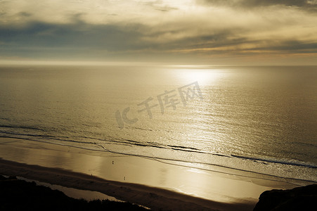 美国加利福尼亚州圣地亚哥海上落日
