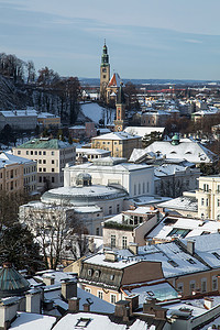 奥地利萨尔茨堡的冬季降雪