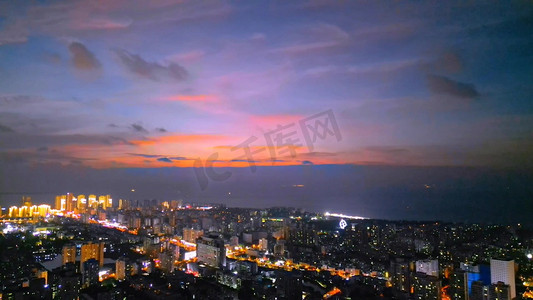 高清航拍海南城市风光夜景10