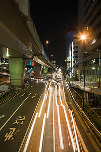 日本父亲摄影照片_夜晚的东京路