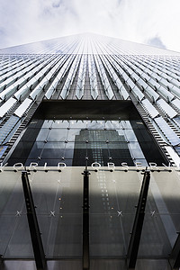 美国纽约世贸中心摩天大楼低角度
