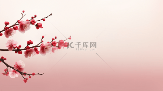 中国风梅花渐变简约背景2