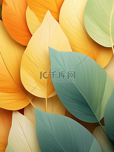 黄色的树叶背景图片_绿色和黄色的树叶背景2