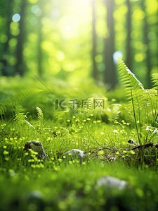 绿色小草背景图片_绿草蕨类植物清新绿色背景10