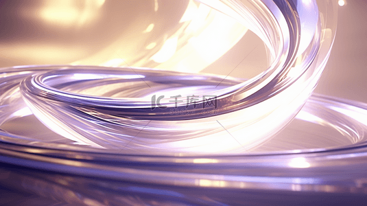 玻璃质感流体背景图片_极简主义展示舞台玻璃感折射波纹背景8