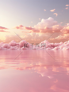 蓬松的粉红色晚霞云朵8
