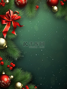 圣诞节日礼物背景图片_圣诞节日装饰绿色背景3