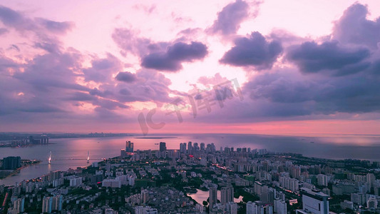 海南宣传摄影照片_航拍海南城市风光3