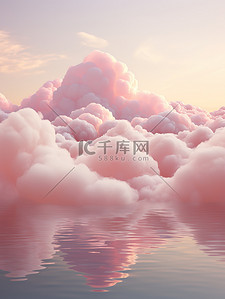 蓬松的粉红色晚霞云朵7