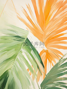 棕榈叶米色白色奶油色树叶背景10