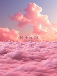 蓬松的粉红色晚霞云朵3