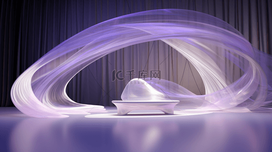 玻璃质感流体背景图片_极简主义展示舞台玻璃感折射波纹背景12