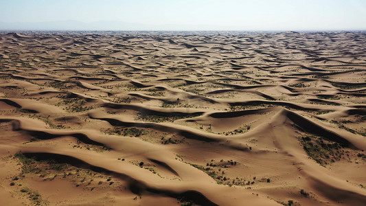 内蒙古沙漠航拍壮丽自然