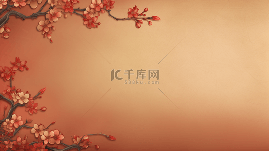 金色中国风梅花古典美纹理背景10