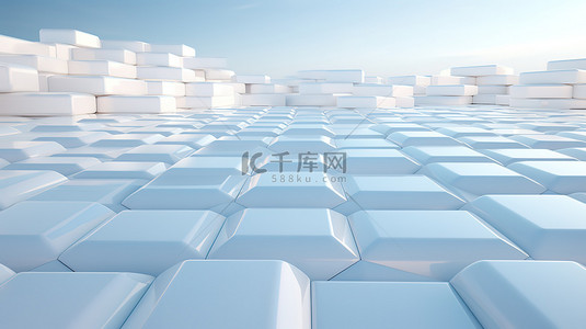 平面几何方块拼接透明技术感背景16