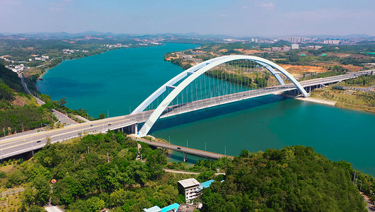 广西柳州官塘大桥航拍实拍