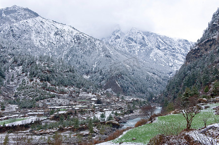 雪山峡谷景观