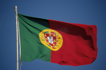 日本国旗国旗摄影照片_葡萄牙国旗