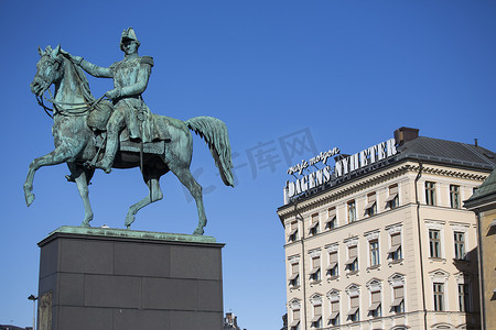 卡尔十四世约翰雕像伽姆拉·斯坦瑞典斯德哥尔摩