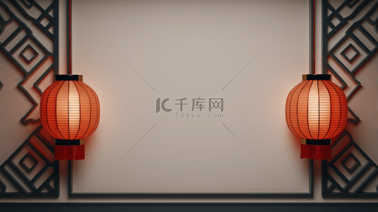 中国风传统古典喜庆吉祥灯笼背景11