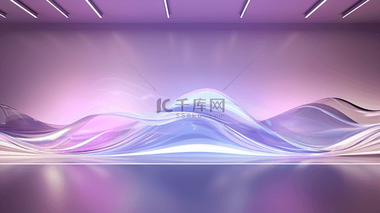 C4D展示舞台玻璃感折射波纹背景8