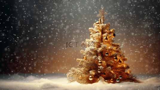 彩色圣诞树新年烟火气吉祥浪漫背景16