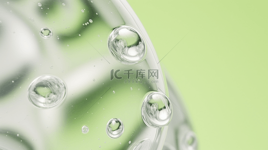 纹理气泡背景背景图片_浅绿色液体精华纹理质感背景7