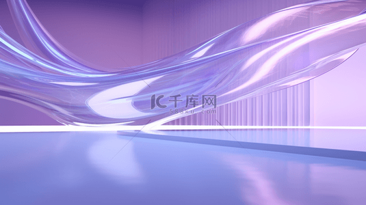 镭射酸展示舞台玻璃感折射波纹背景4