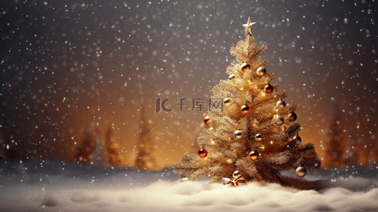 雪花麋鹿背景背景图片_彩色圣诞树新年烟火气吉祥浪漫背景15