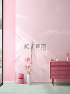 储物柜背景背景图片_粉红色墙储物柜家居背景14