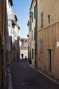 沿小巷的房屋外墙马赛法国