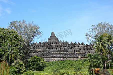 古代场所摄影照片_爪哇婆罗浮图佛寺