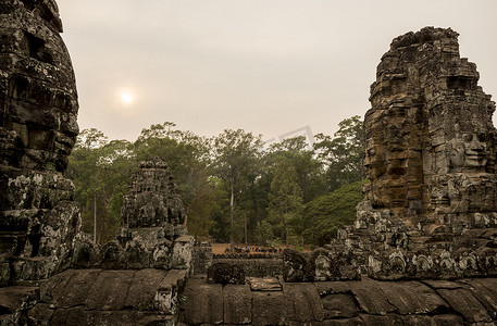 柬埔寨暹粒吴哥巴永寺遗址印度支那亚洲