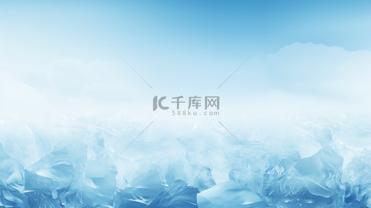 冰块冬季背景图片_蓝色冬季油画质感创意背景2