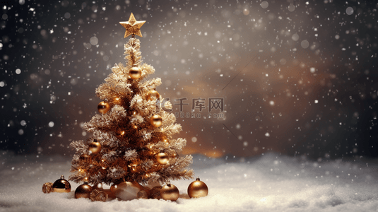 彩色圣诞树新年烟火气吉祥浪漫背景20