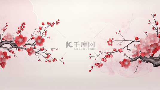 古典梅花背景背景图片_暖色系中国风传统古典简约背景16