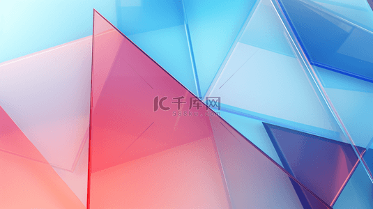 立体几何质感背景图片_彩色现代感立体几何创意背景25