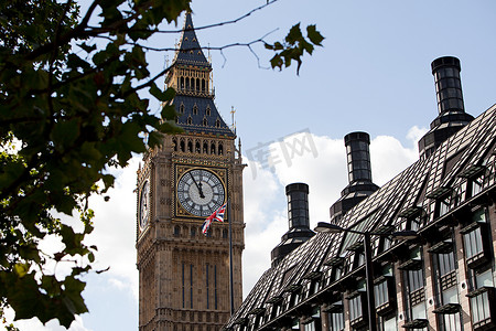 特大号外摄影照片_伦敦威斯敏斯特大本钟钟楼